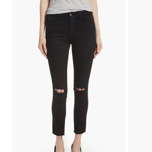 Le High Ripped Crop Skinny Jeans